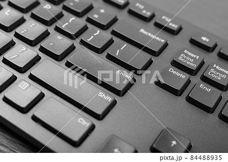 Black Keyboard Keys, Macro Shot of Keyboard Buttons 84488935