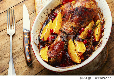 Turkey leg with orange 84489277