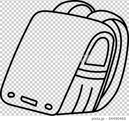手書きのランドセル 線のみ 84490468