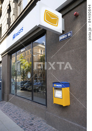 Latvian post office in Riga, Latvia 84490844
