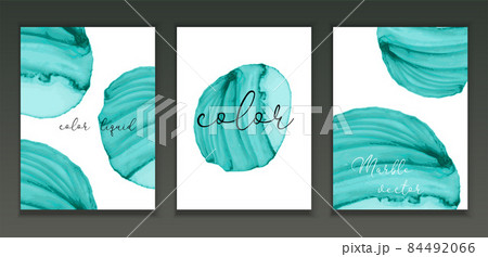 Marble Modern texture in blue color. Alcohol ink splash with isolated gold foil dots. Trendy pastel poster design. Liquid flow art Marble Modern texture in blue color. Alcohol ink splash with isolated gold foil dots. Trendy pastel poster design. Liquid flow art 84492066