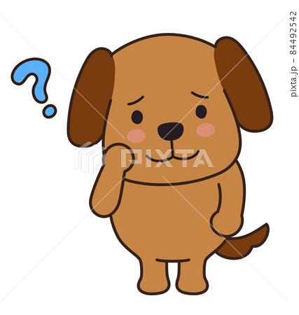 疑問に思う犬のイラスト 疑問に思う犬のイラスト 84492542