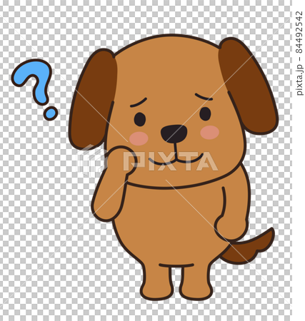 疑問に思う犬のイラスト 疑問に思う犬のイラスト 84492542