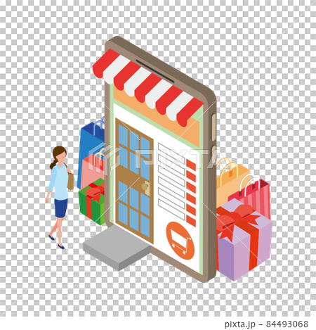 ネットショップのイメージイラスト 84493068