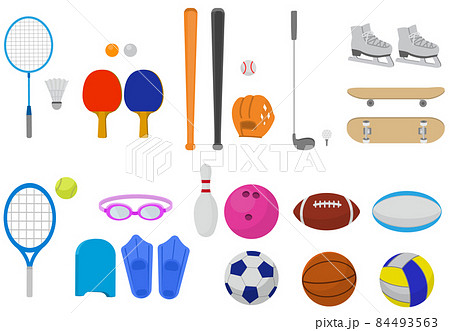 スポーツ用品　素材セット　イラスト 84493563
