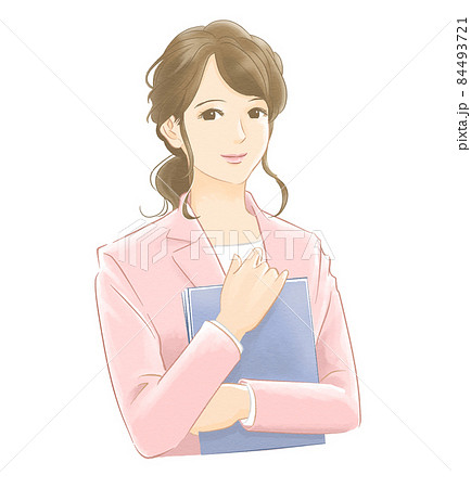 スーツ姿で笑顔の女性 84493721