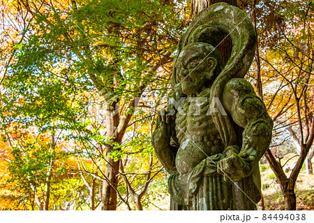 両子寺仁王像と紅葉 両子寺仁王像と紅葉 84494038