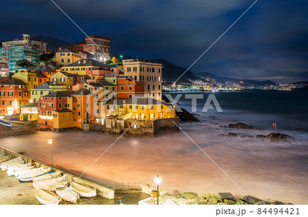Night view of Boccadasse 84494421