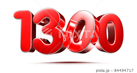 number 1300 red. 84494717