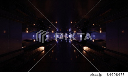 3d illustration of 4K UHD dark geometric corridor 3d illustration of 4K UHD dark geometric corridor 84498473