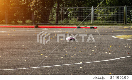 car sport, radio-controlled car moving along the asphalt road, car sport competition, radio 84499199