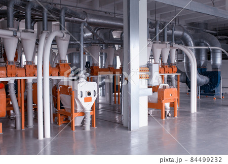 Plant for the production of flour and grain, modern production plant for the production of food flour and cereals, breadstuff 84499232