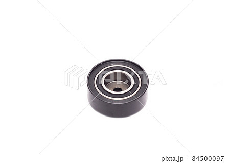 Bypass automobile roller timing system engine, white background, close-up, isolate, vehicular 84500097