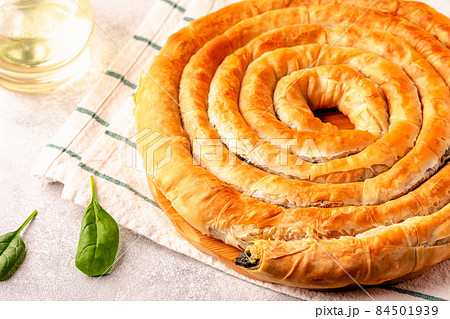 Spanakopita, greek phyllo pastry pie 84501939