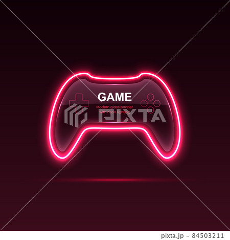Neon game controller. Gaming gamepad. Vector eps10. Neon game controller. Gaming gamepad. Vector eps10. 84503211