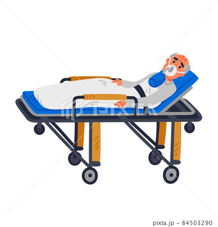 free clipart patient on a gurney