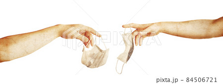 Medical disposable mask for protection. Surgical mask. 84506721