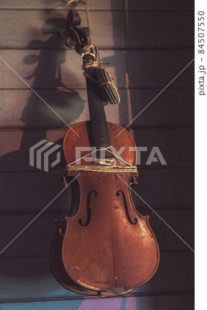 Old Historical Violin On Wall 84507550