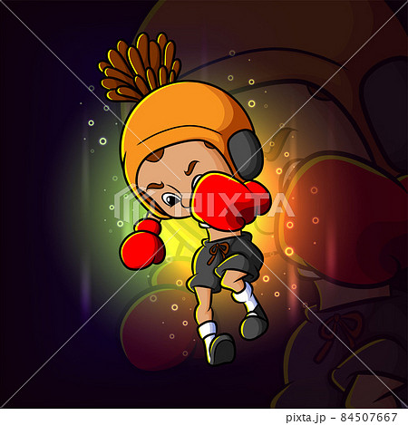 The boxing women beat up the opponent esport logo design The boxing women beat up the opponent esport logo design 84507667