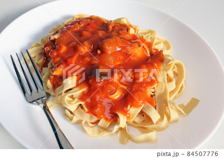 低糖質食品　豆腐皮のトマトソースパスタ風（ソイトマトソースパスタ） 84507776