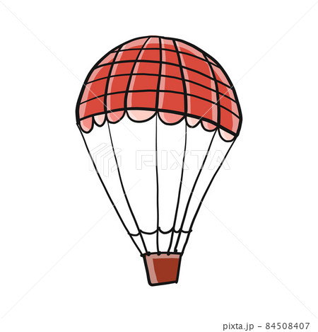Hot Air Balloon isolated on white. Sketch for your design Hot Air Balloon isolated on white. Sketch for your design 84508407