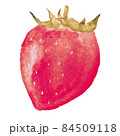 赤い実の苺　水彩イラスト 84509118