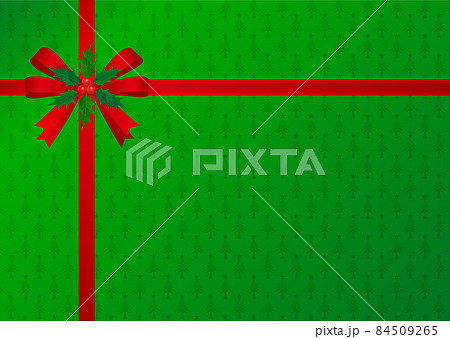 クリスマス リボン 赤いリボン ヒイラギ 柊 84509265