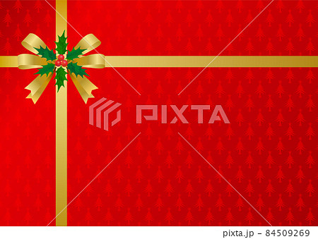 クリスマス リボン 金のリボン ヒイラギ 柊 クリスマス リボン 金のリボン ヒイラギ 柊 84509269