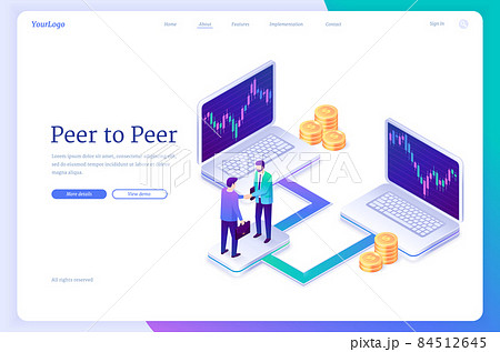 Peer to peer business communication, P2P banner 84512645