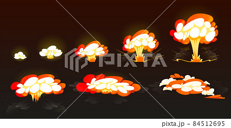 Cartoon bomb explosion storyboard, animation. 84512695