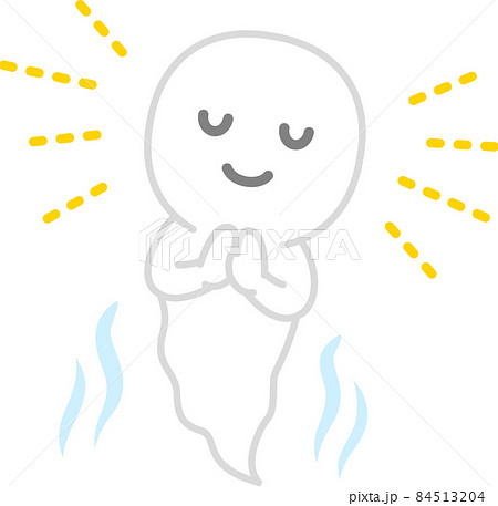 笑顔で手を合わせる幽霊 笑顔で手を合わせる幽霊 84513204