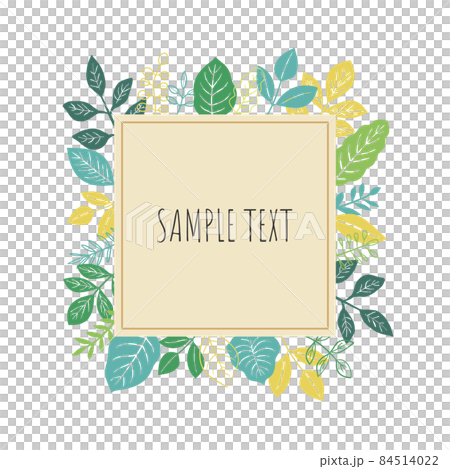 Leaf illustration frame 84514022
