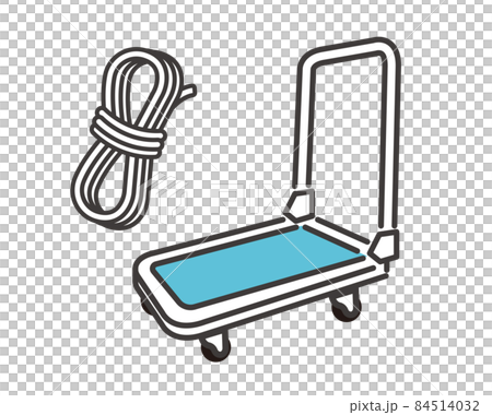 台車とロープのベクターイラスト素材／ホームセンター／レンタル／備品 84514032