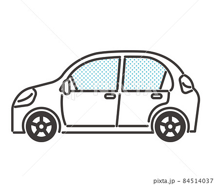 シンプルでかわいい自動車のベクターイラスト素材／マイカー／アイコン 84514037