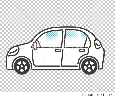 シンプルでかわいい自動車のベクターイラスト素材／マイカー／アイコン 84514037