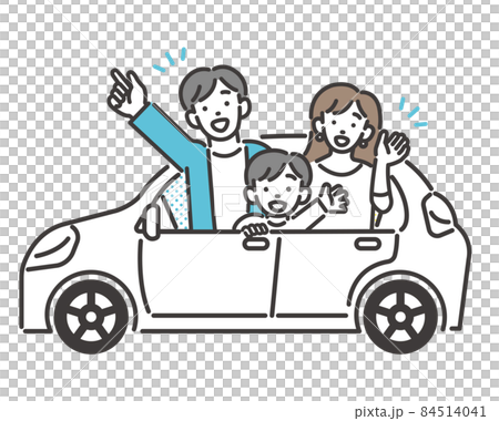 Vector illustration material / car / travel / lifestyle to enjoy driving with family 84514041