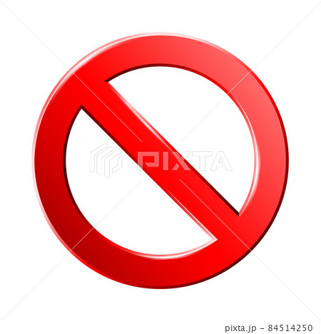 Red Ban sign or Stop sign and badge prohibition or forbidden 84514250