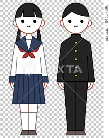人物插畫_學生男女 人物插畫_學生男女 84517696