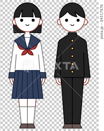 人物插畫_學生男女 84517876