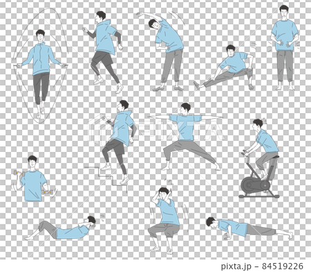 運動をする男性 84519226