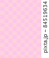 市松模様柄_ピンク色グラデーションパターン 84519634