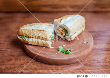 A delicious Vietnamese Bahn Mi sandwich A delicious Vietnamese Bahn Mi sandwich 84520558