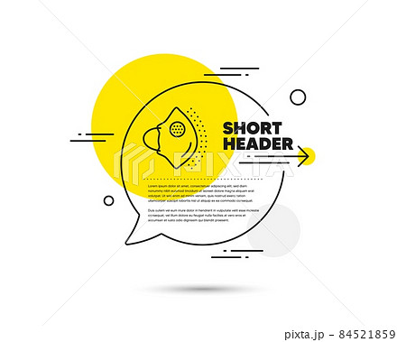 Medical mask N95 line icon. Speech bubble vector concept. Safety breathing respiratory mask sign. Coronavirus face protection symbol. Medical mask line icon. Abstract bubble balloon badge. Vector 84521859