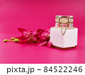 cream jar on pink background with space for text, beauty and health theme, valentine's day gift 84522246