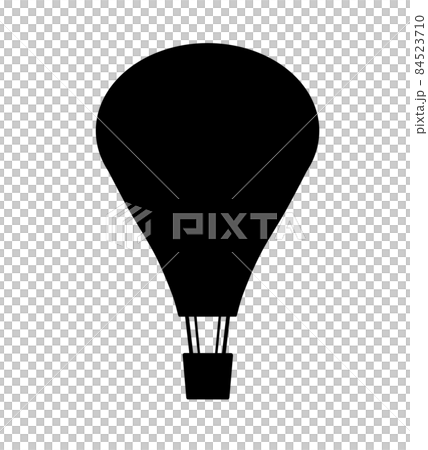 気球シルエットのイラスト素材