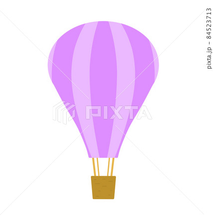 気球 紫 のイラスト素材