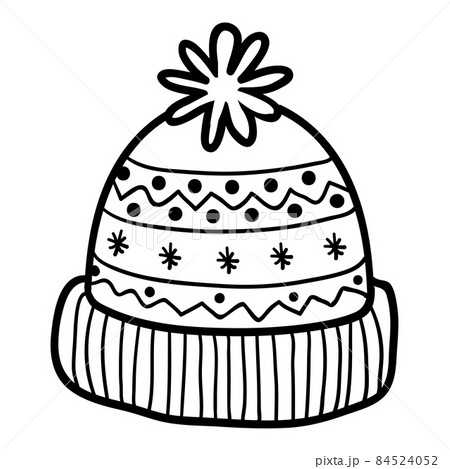 Coloring book for kids, Hat with geometric pattern Coloring book for kids, Hat with geometric pattern 84524052