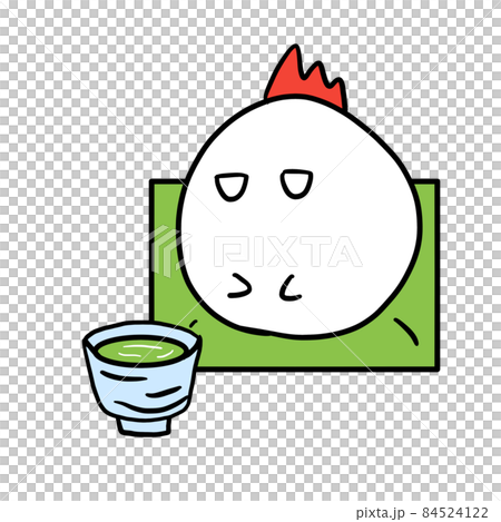 Matcha and chicken on the cushion 84524122