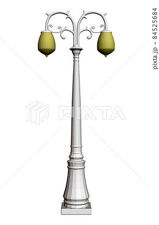 Street decorative lantern isolated on a white background. Front view. 3D. Vector illustration 84525684