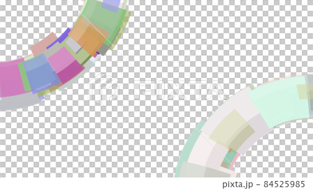 CG background material: Rectangle arranged in a fan shape CG background material: Rectangle arranged in a fan shape 84525985